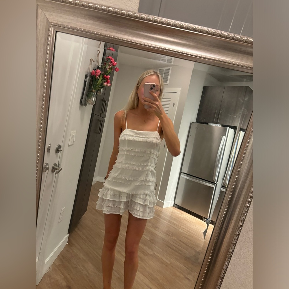 Princess Polly Mini Dress White Ruffle